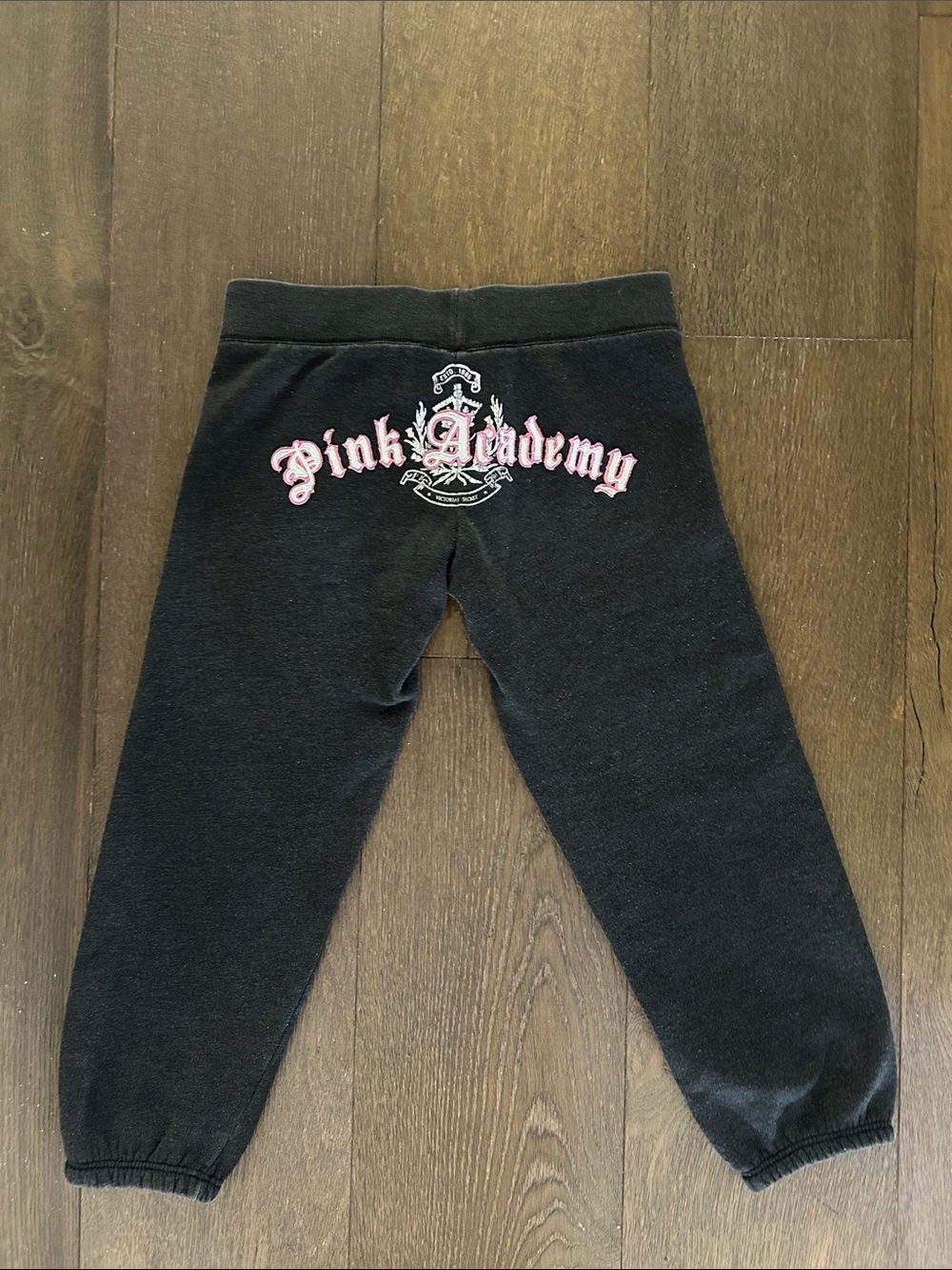 Y2K Pink Academy Cropped Sweatpants - Picture 6 of 9